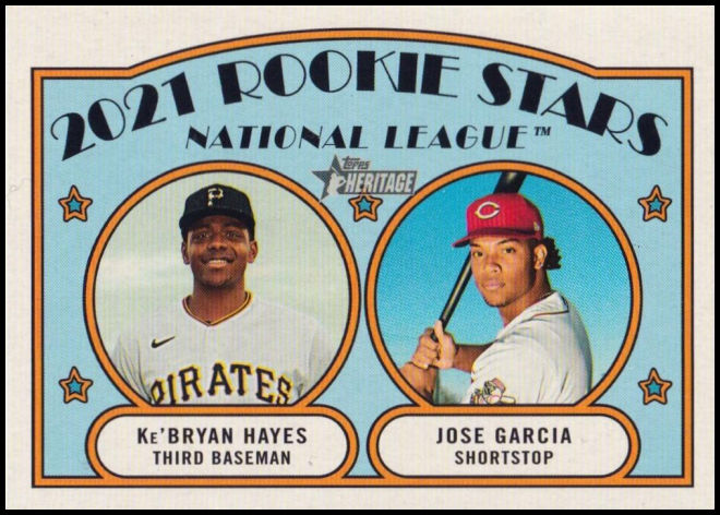 97 National League 2021 Rookie Stars (Ke'Bryan Hayes Jose Garcia) RS, RC